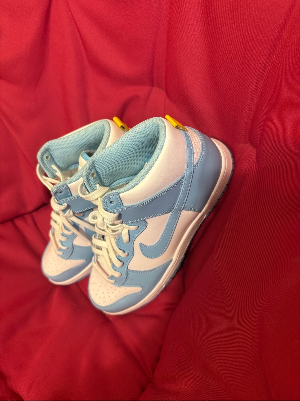 Kids High-Top Sneakers in Light Blue and White